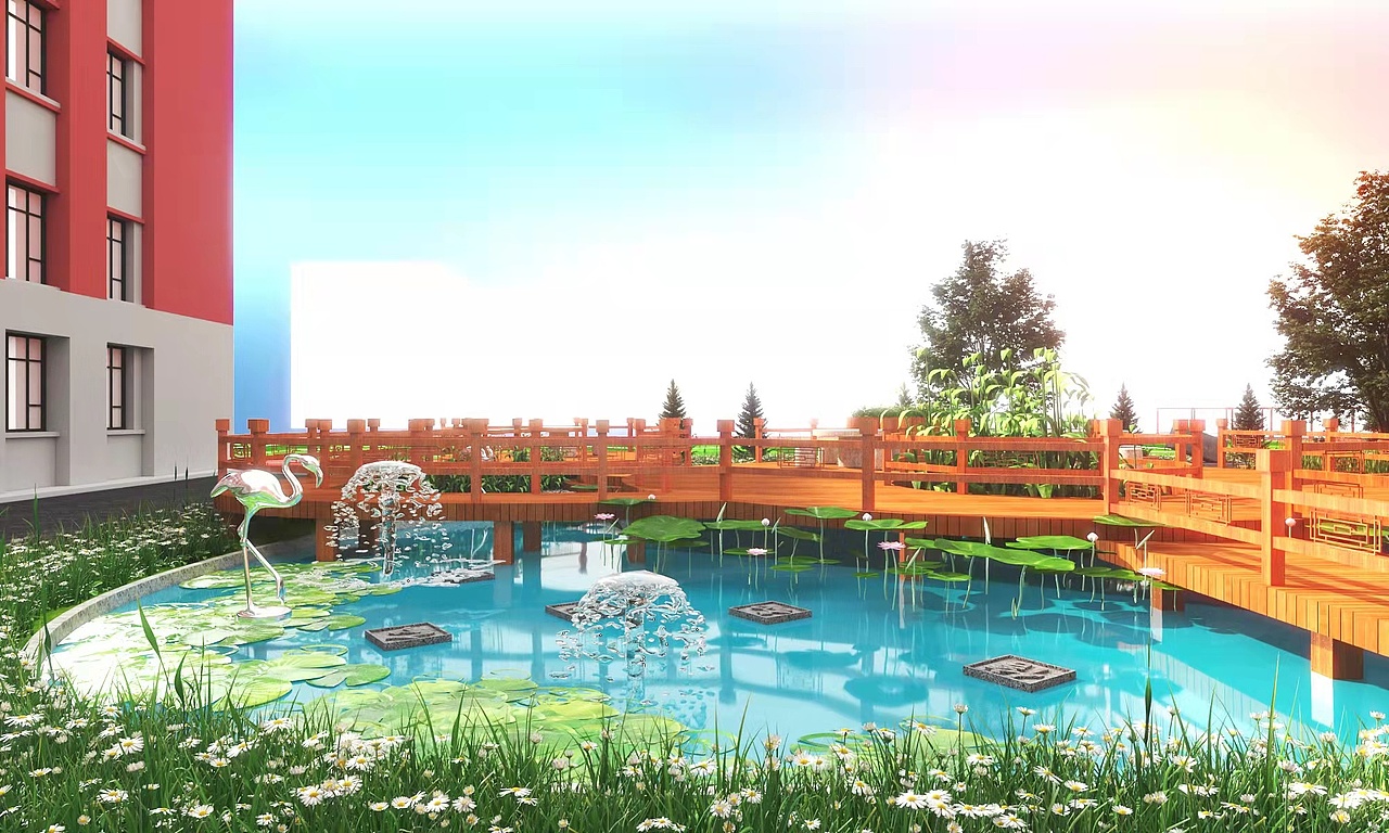 学校景观设计（图ZMjkwMTg0ODcy） - 其他空间 - 站酷设计师奔跑的窝牛原创素材 - 站酷ZCOOL