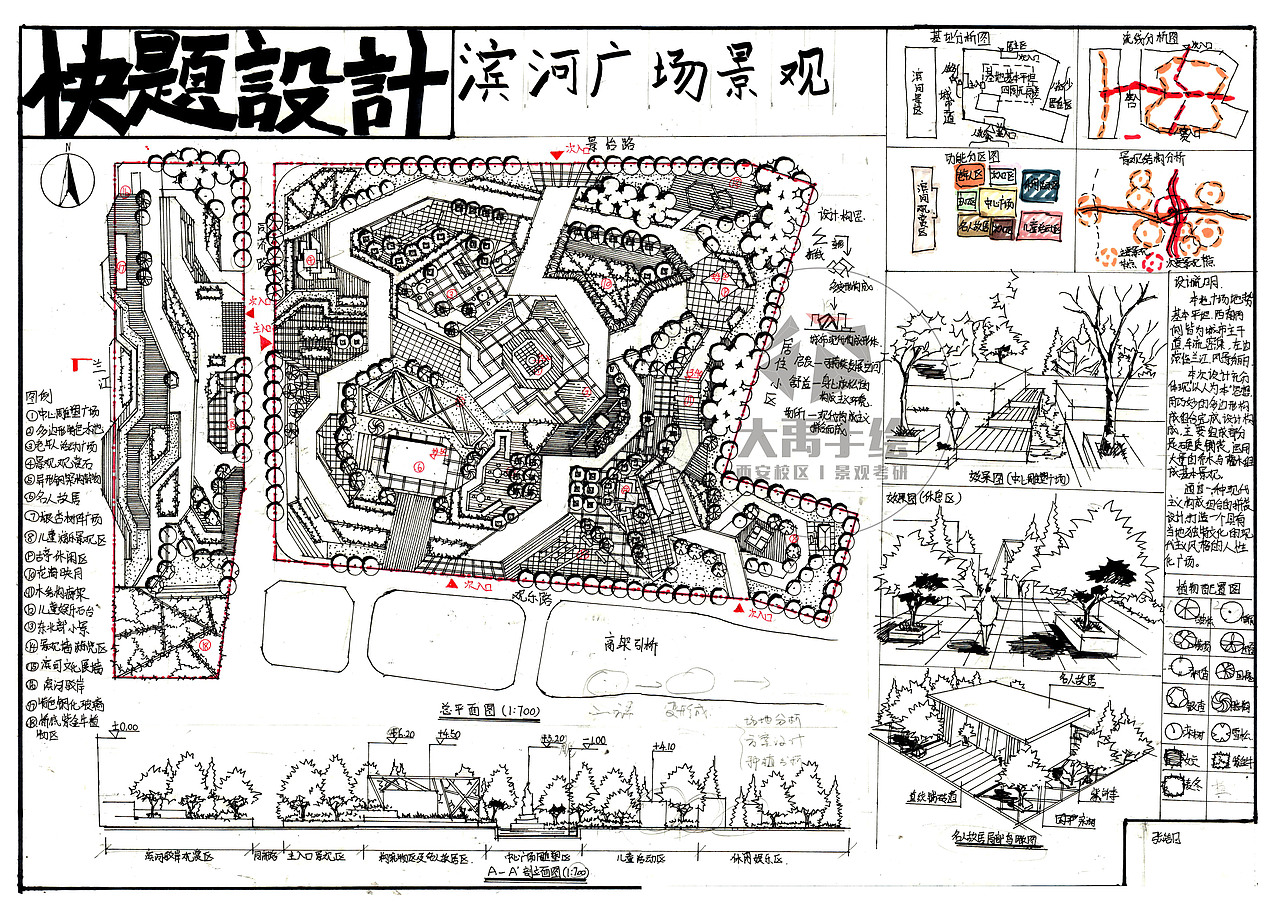 优秀景观快题分享©大禹手绘（图ZMjAzMjk4OTY4） - 景观设计 - 站酷设计师设计师成长计划原创素材 - 站酷ZCOOL