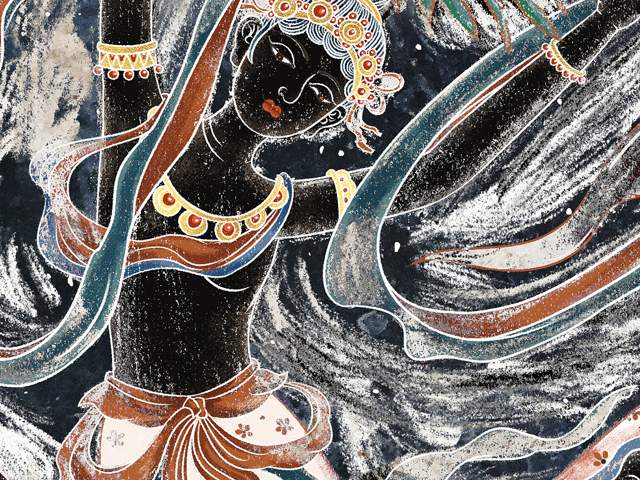 敦煌壁画致中秋（图ZMjY0MzQ2MDU2） - 商业插画 - 站酷设计师Fei先生原创素材 - 站酷ZCOOL