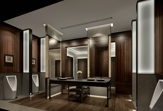 公共洗手间效果图