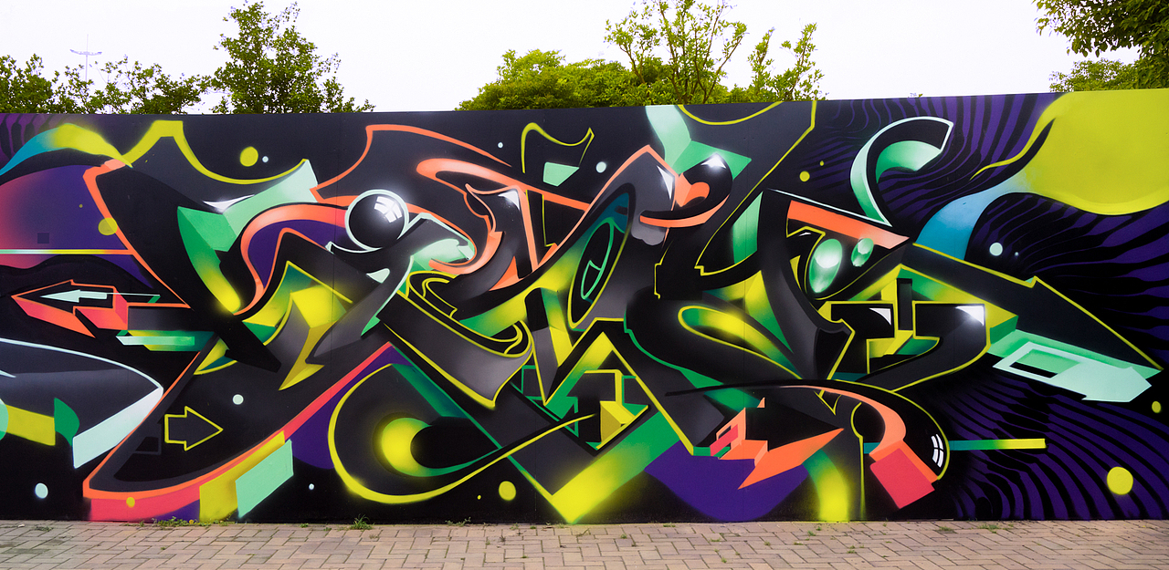 MTS涂鸦团队-武汉M_DSK音乐节现场涂鸦Jam