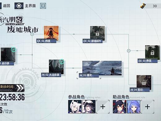 《蒸汽朋克-废墟城市》---二次元界面设计