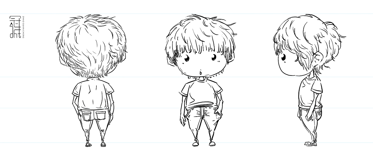 个人创作形象人设三视图