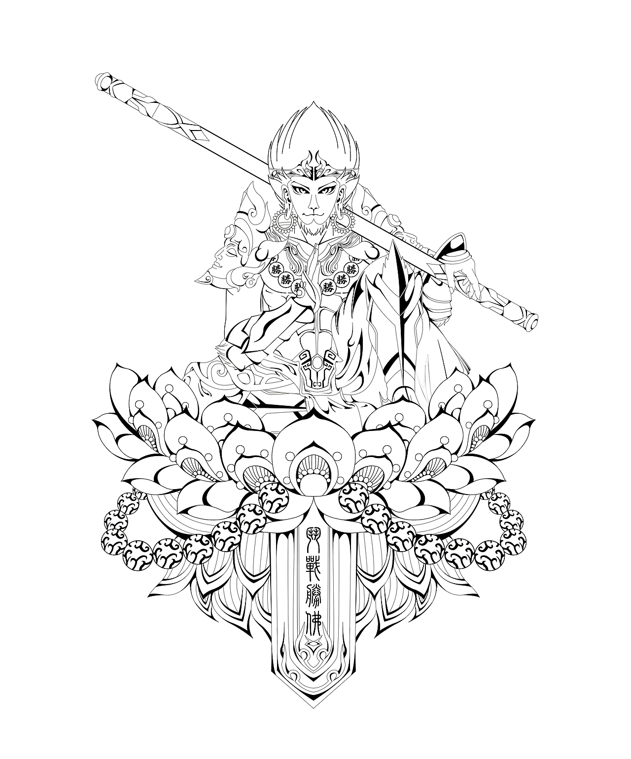 《斗战胜佛》鼠绘（斗战圣佛）（图ZMjQ0MTk2MzI=） - 商业插画 - 站酷设计师卡斯帕原创素材 - 站酷ZCOOL