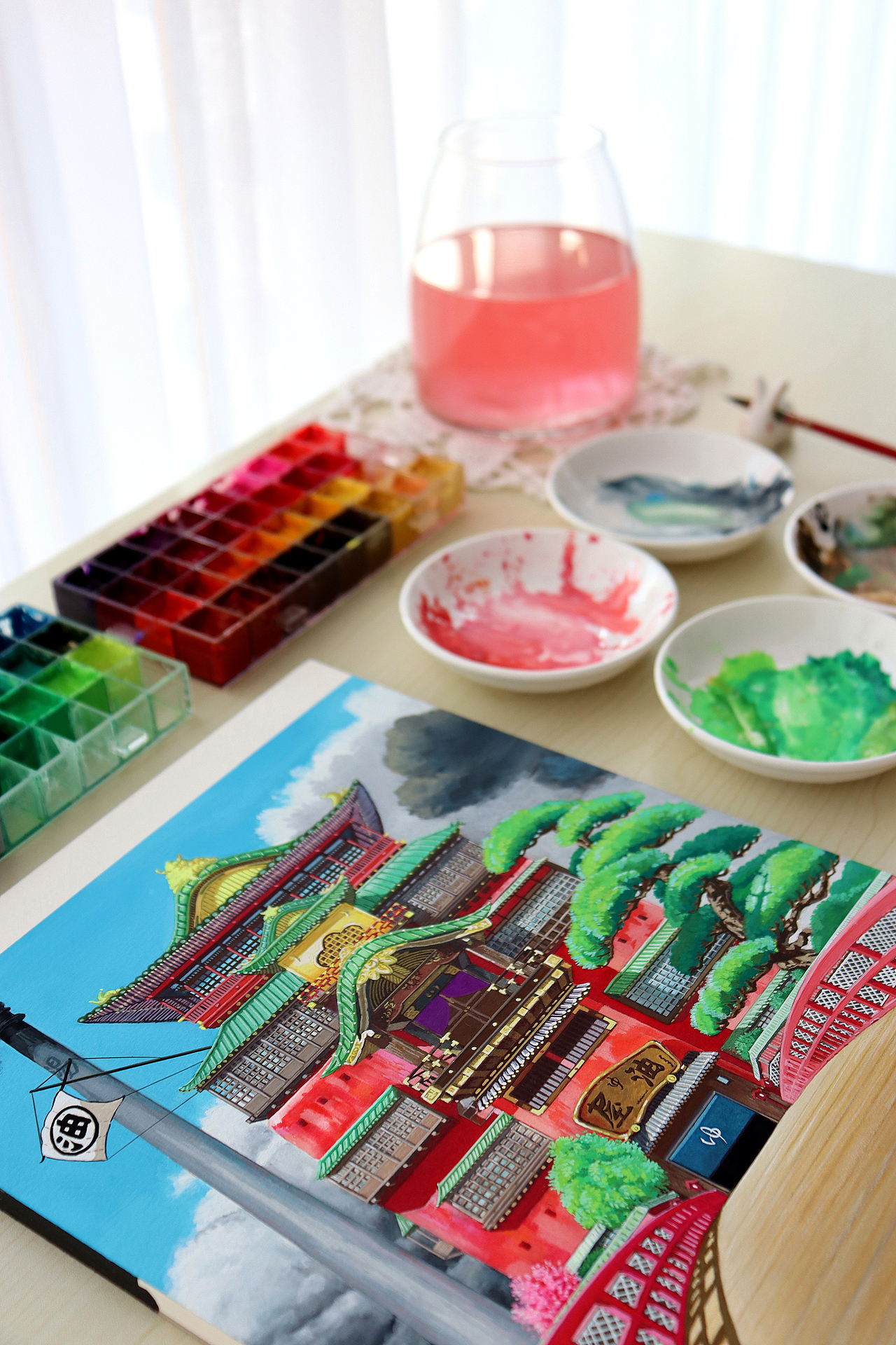 宫崎骏动画《千与千寻》中的汤屋（图ZMjAwNjk2MDcy） - 艺术插画 - 站酷设计师榊雪兔原创素材 - 站酷ZCOOL