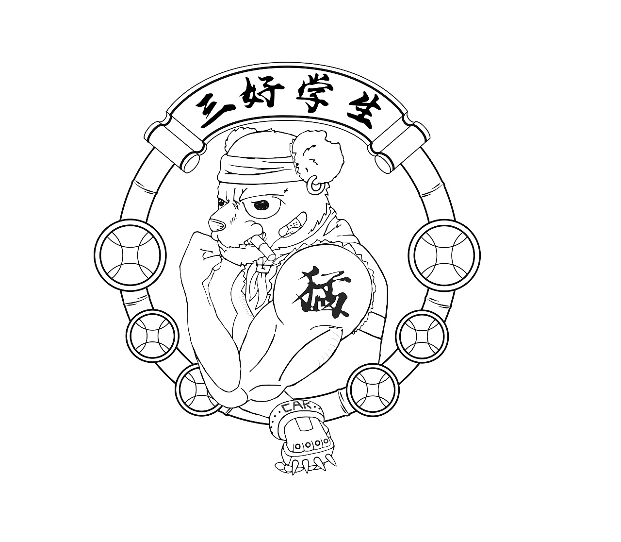 熊猫(三好学生)|插画|新锐潮流插画|九全指 - 原创作品 - 站酷 (zcool