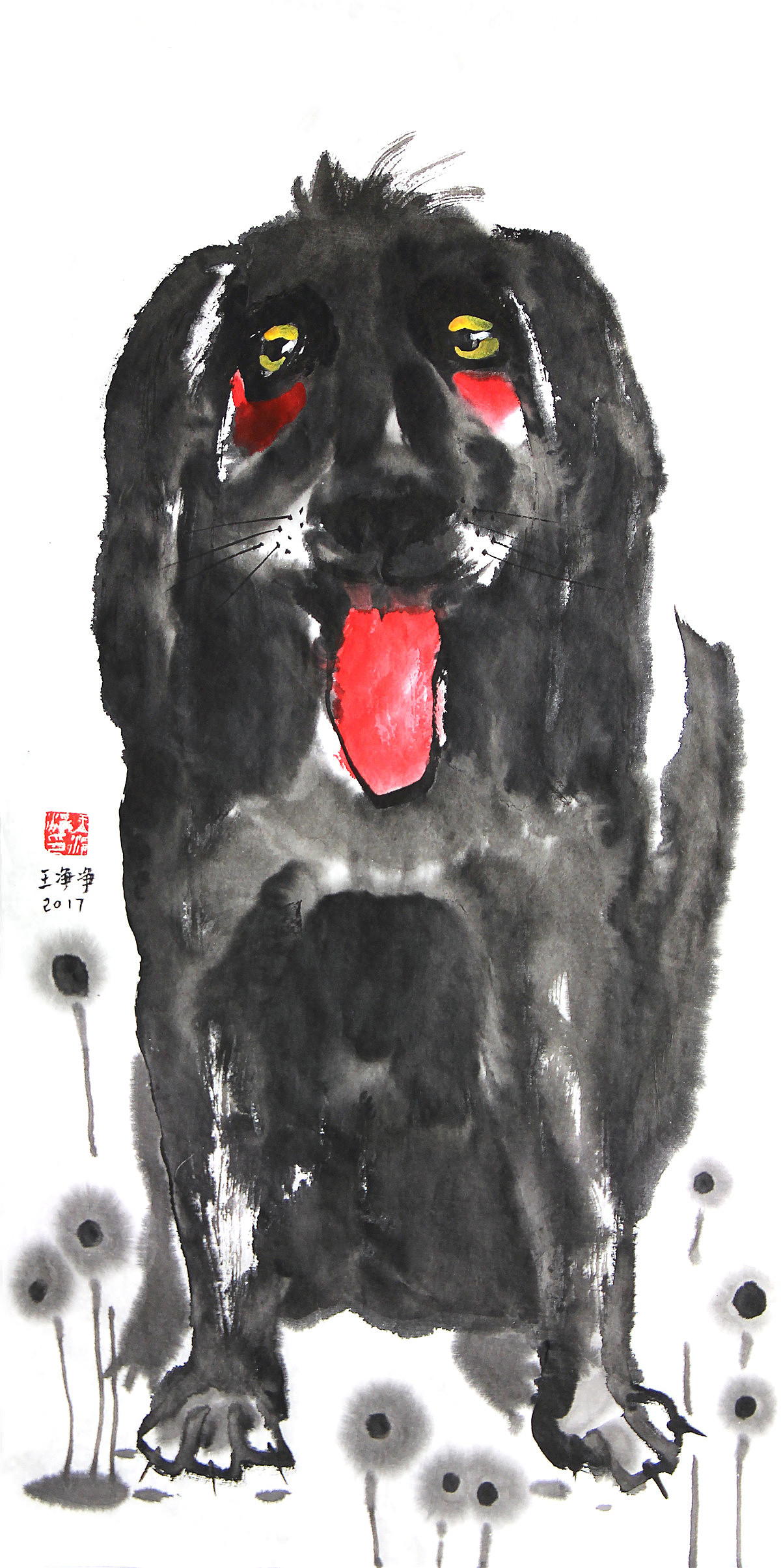狗年画狗 50多幅水墨狗画+插画狗图（图ZMTAyODUzNjA4） - 商业插画 - 站酷设计师画儿晴天原创素材 - 站酷ZCOOL
