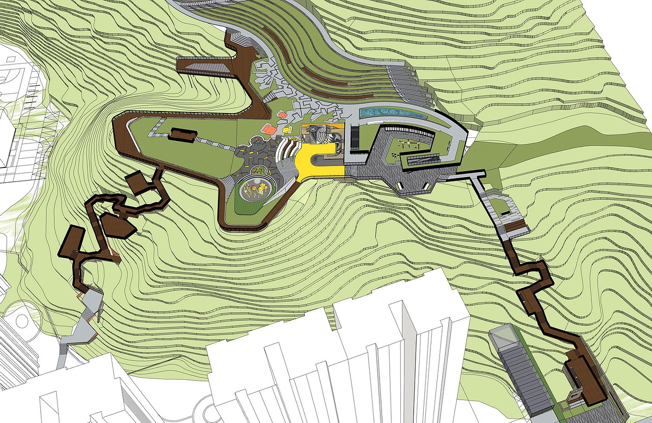 清镇市半山城市山体公园景观SU模型下载（图ZMjczMzU3Mjg4） - 景观设计 - 站酷设计师素模网原创素材 - 站酷ZCOOL
