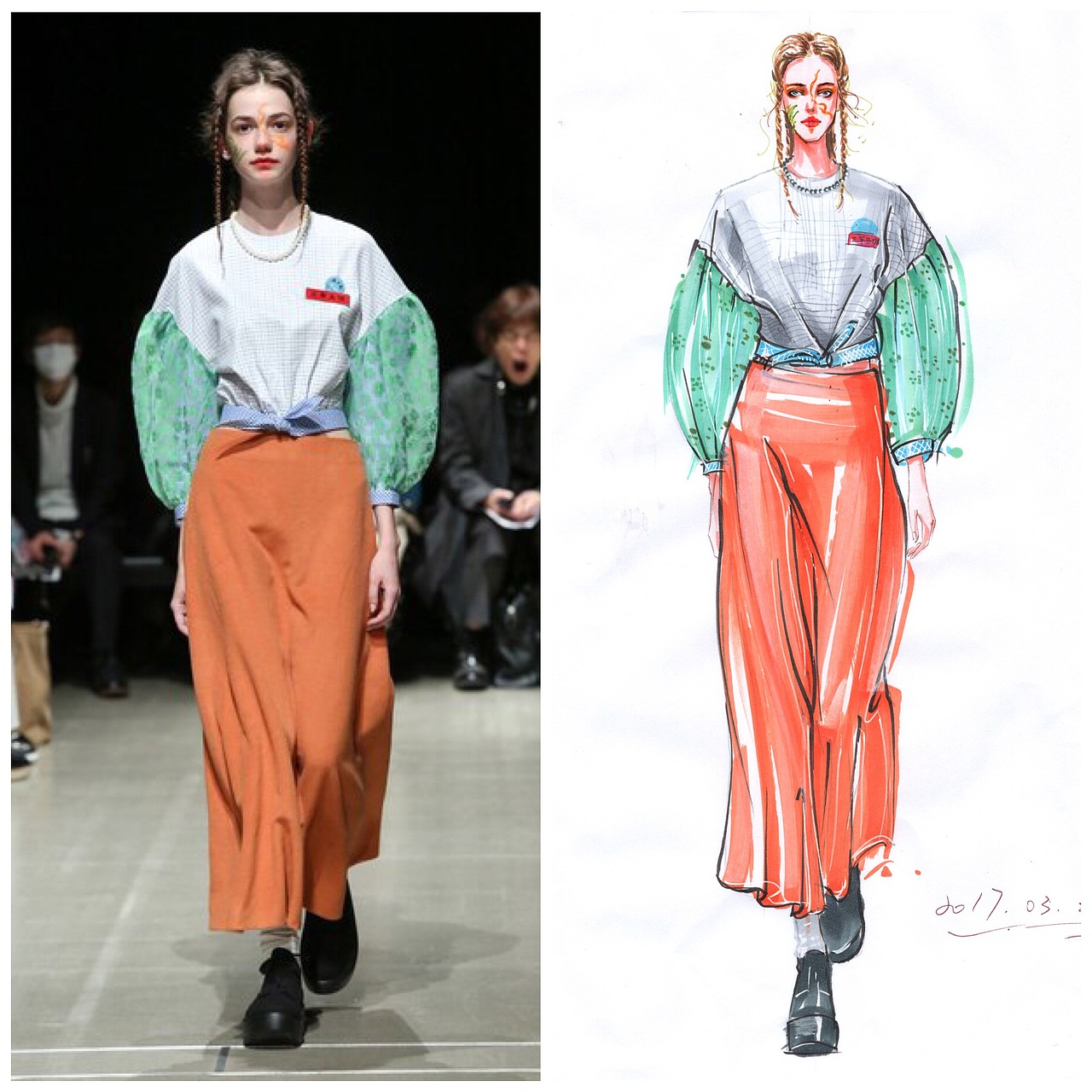 服装手绘～马克笔时装画（图ZMTU3NzU1ODE2） - 休闲/流行服饰 - 站酷设计师零一手绘原创素材 - 站酷ZCOOL