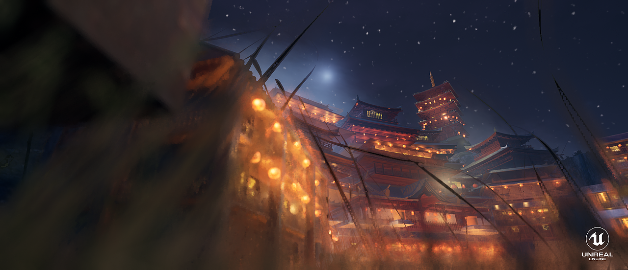 ue4渲染古风长安