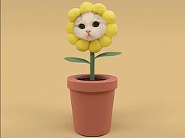 C4D猫咪动态视频