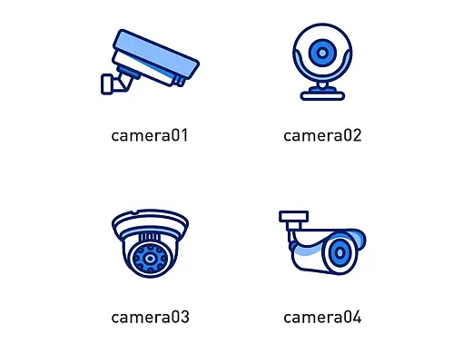 安防产品的流程图-摄像头icon（个人主页-ZMzYzMDQwMzY=） - 图标 - 站酷设计师胡春花原创素材 - 站酷ZCOOL
