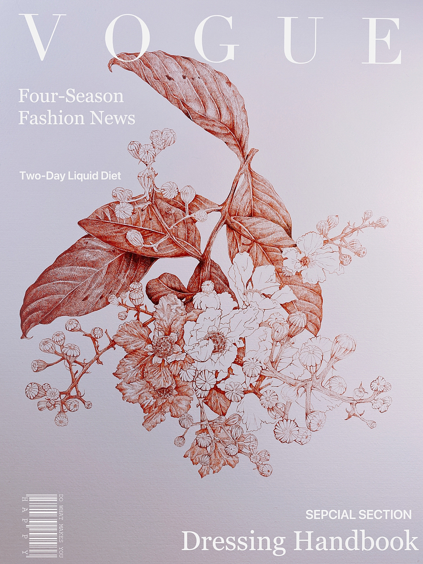 蘸水笔针管笔|大花紫薇