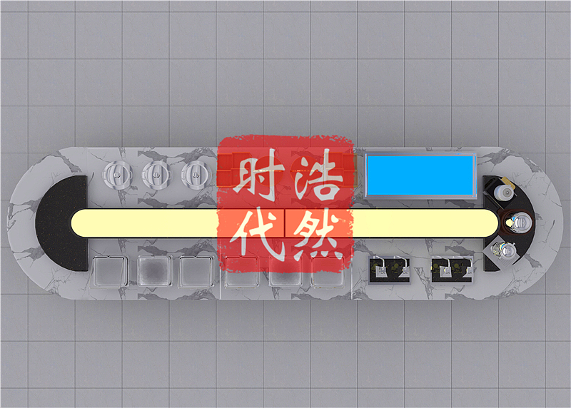 大理石双侧取餐台高度定制