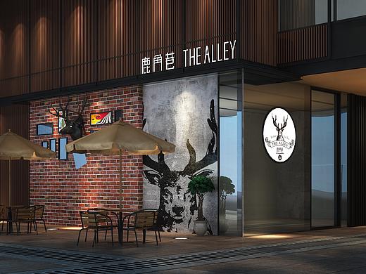 成都太古里鹿角巷奶茶店装修设计效果图