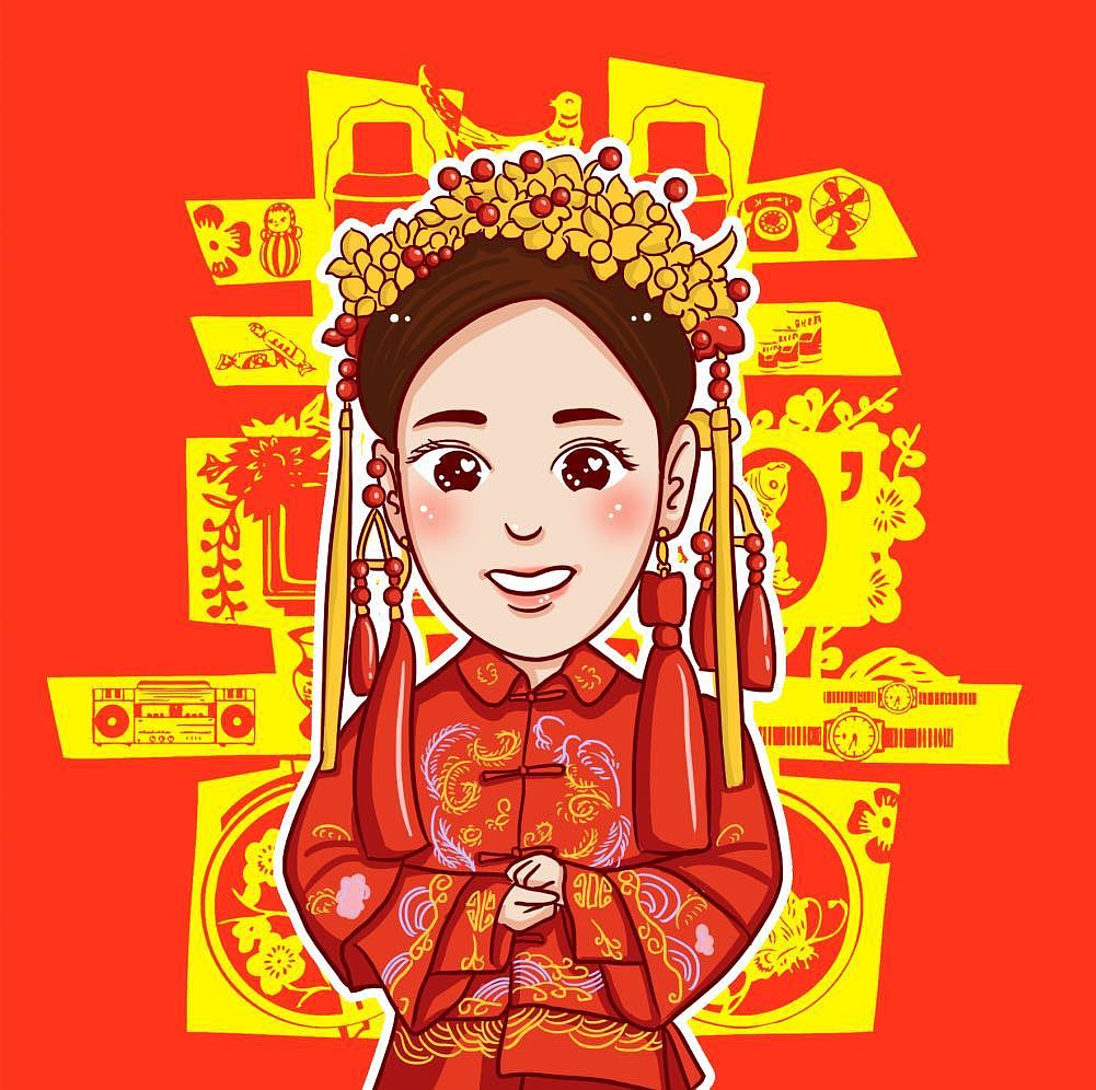 q版-中式婚纱