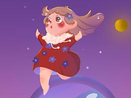 H5小女孩和星星