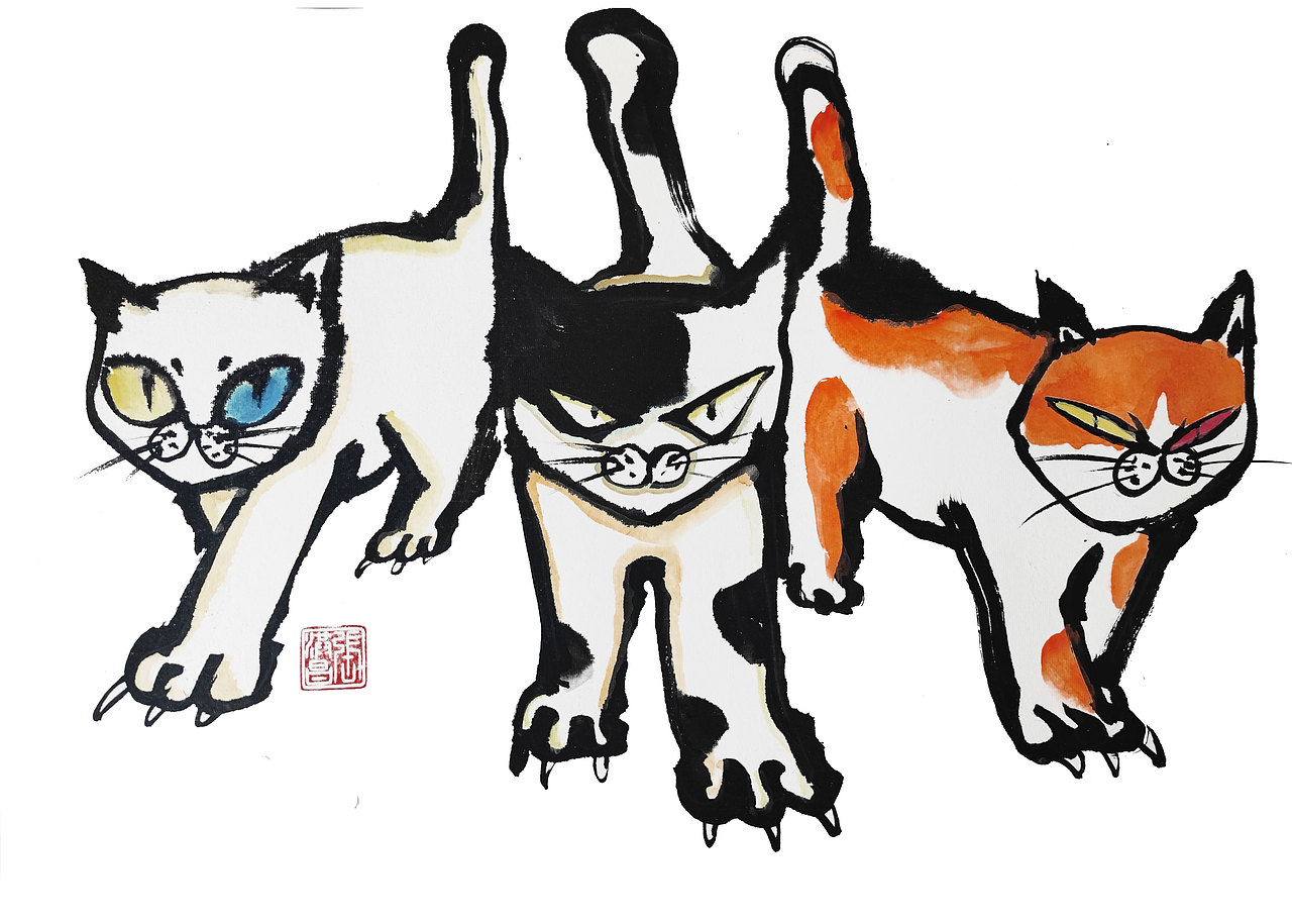 皮克猫（图ZMzA5ODg2OTY4） - 绘画 - 站酷设计师张张张zhc原创素材 - 站酷ZCOOL