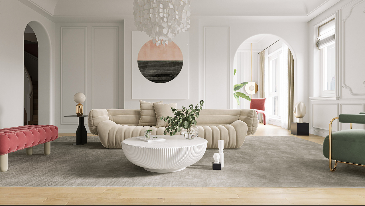 会呼吸的法式奶油风|空间|家装设计|著迹 - 原创作品 - 站酷 (zcool)