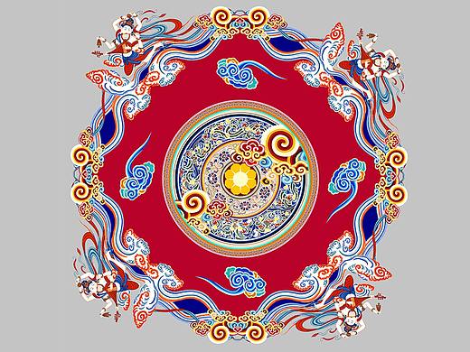 敦煌飞天系列丝巾设计