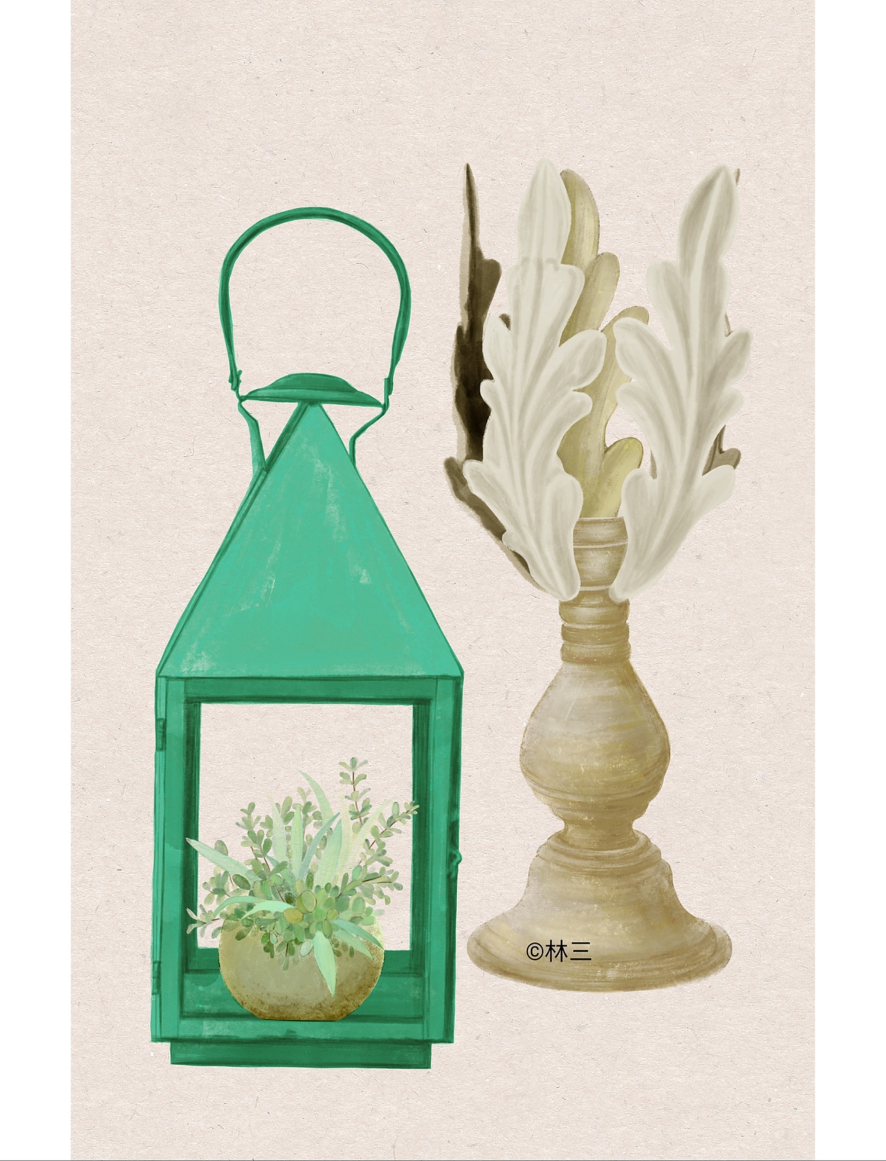 插花艺术（图ZMjEyNTUwMDgw） - 创作习作 - 站酷设计师插画师林三原创素材 - 站酷ZCOOL