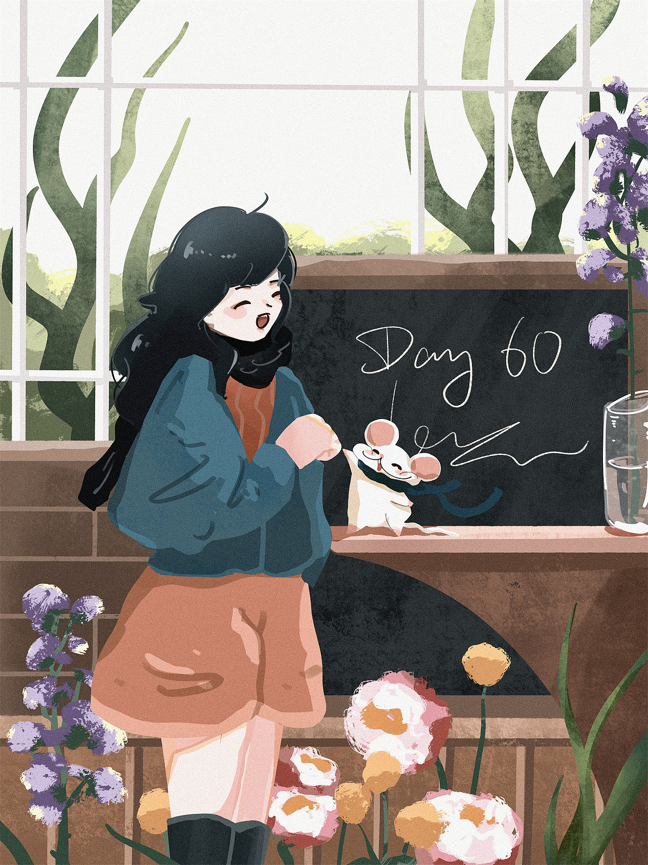 60Days 色彩速涂 | 胖白鼠的日常