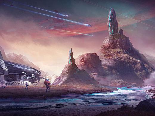 Lost on an Alien Planet 场景概念设计