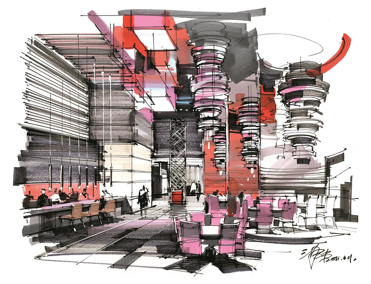 国内顶级马克笔手绘表现