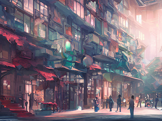 #AI创作实验室#街道  校园