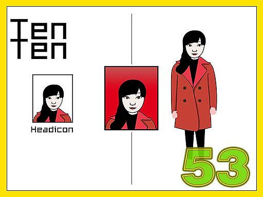 Z053【矢量】初中生女生卡通头像（一寸照片）