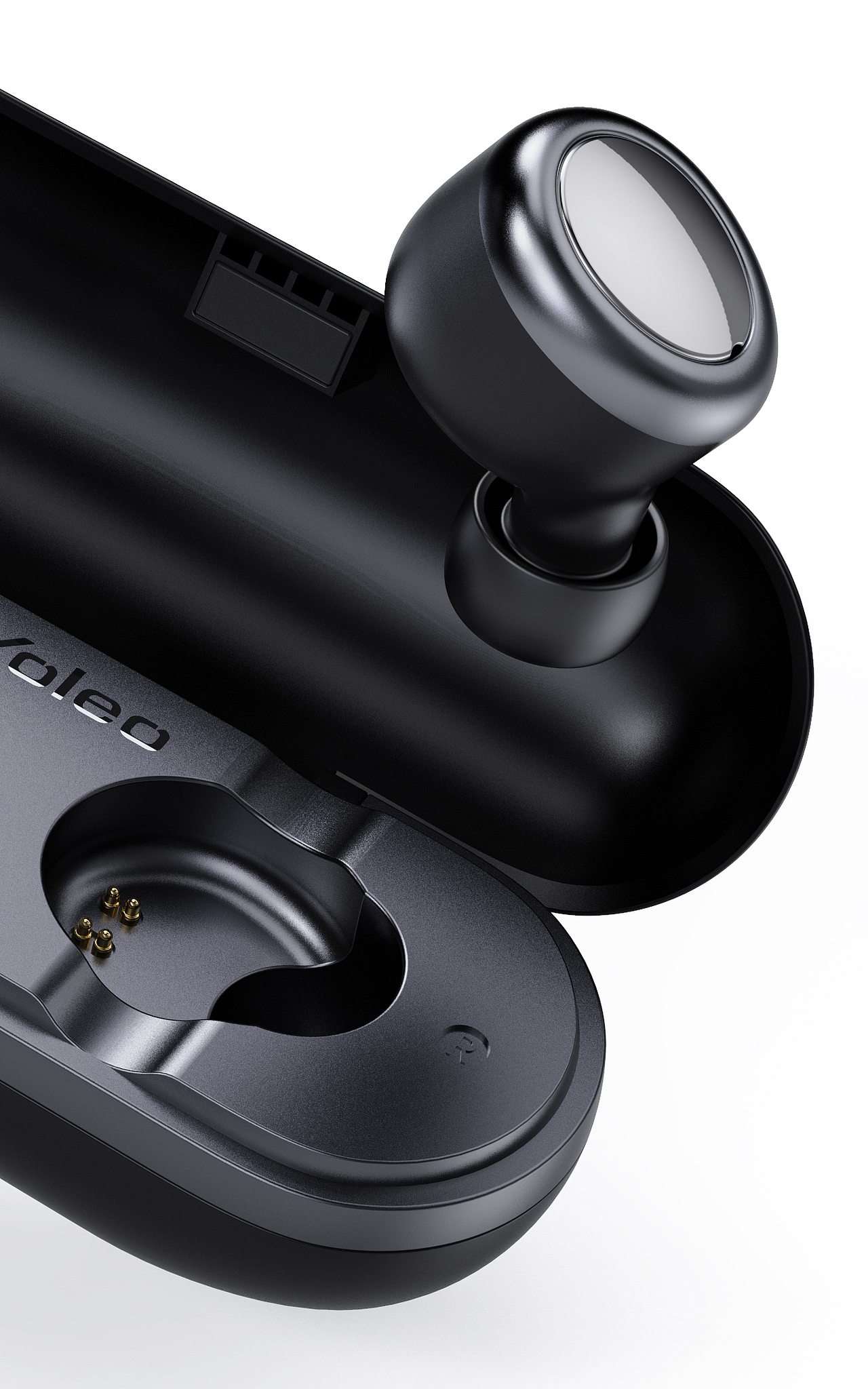 一组蓝牙耳机渲染