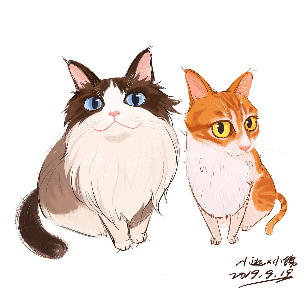 最近画的一些猫