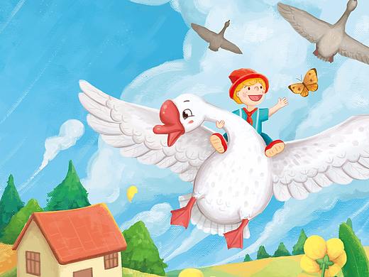 尼爾斯騎鵝旅行記（個人主頁-ZMjY4NjY5NDg=） - 兒童插畫 - 站酷設計師無極Asen原創(chuàng)素材 - 站酷ZCOOL