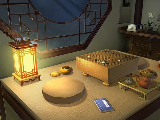 夜晚小景练习2（个人主页-ZNTA4MTI1NjQ=） - 游戏原画 - 站酷设计师东华拾一原创素材 - 站酷ZCOOL