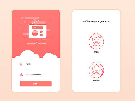 登录页练习（个人主页-ZMjc3NTMzNDQ=） - APP界面 - 站酷设计师小忙果丶原创素材 - 站酷ZCOOL