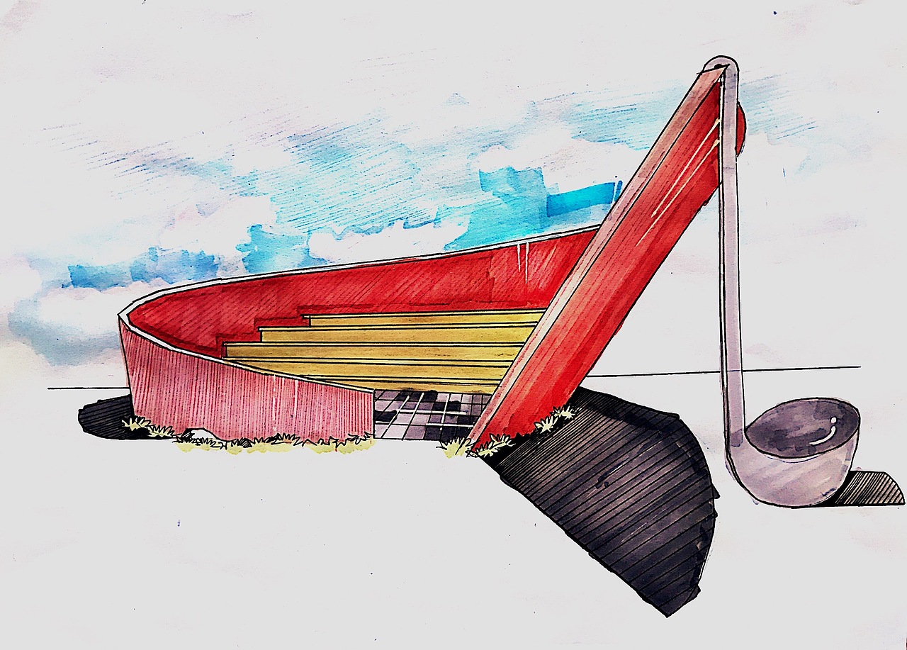 公共艺术作品手绘|空间|景观设计|敞亮人_临摹作品-站酷zcool