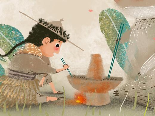 放风筝后的聚餐  