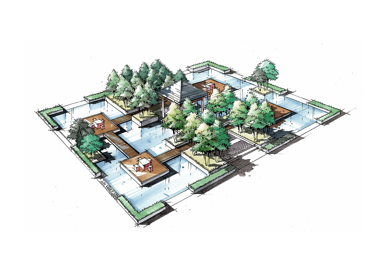 分享几张表现力超棒的规划手绘设计