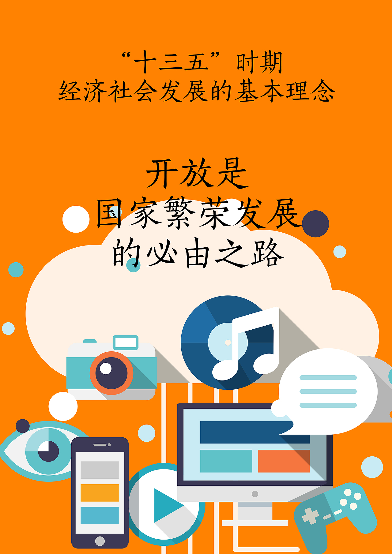 "十三五时期"经济社会发展 展板海报