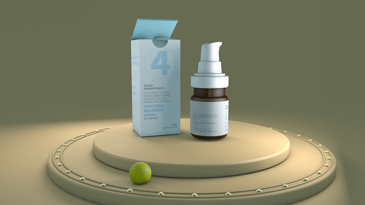 化妆品包装设计c4d效果图制作小臣