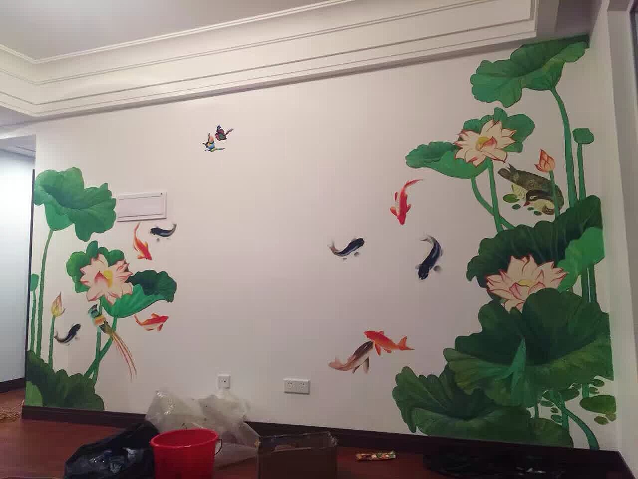 亳州纸包鱼墙绘烤鱼墙绘鸭墙绘餐厅|纯艺术|绘画|墨阳文化艺术 - 原创作品 - 站酷 (ZCOOL)