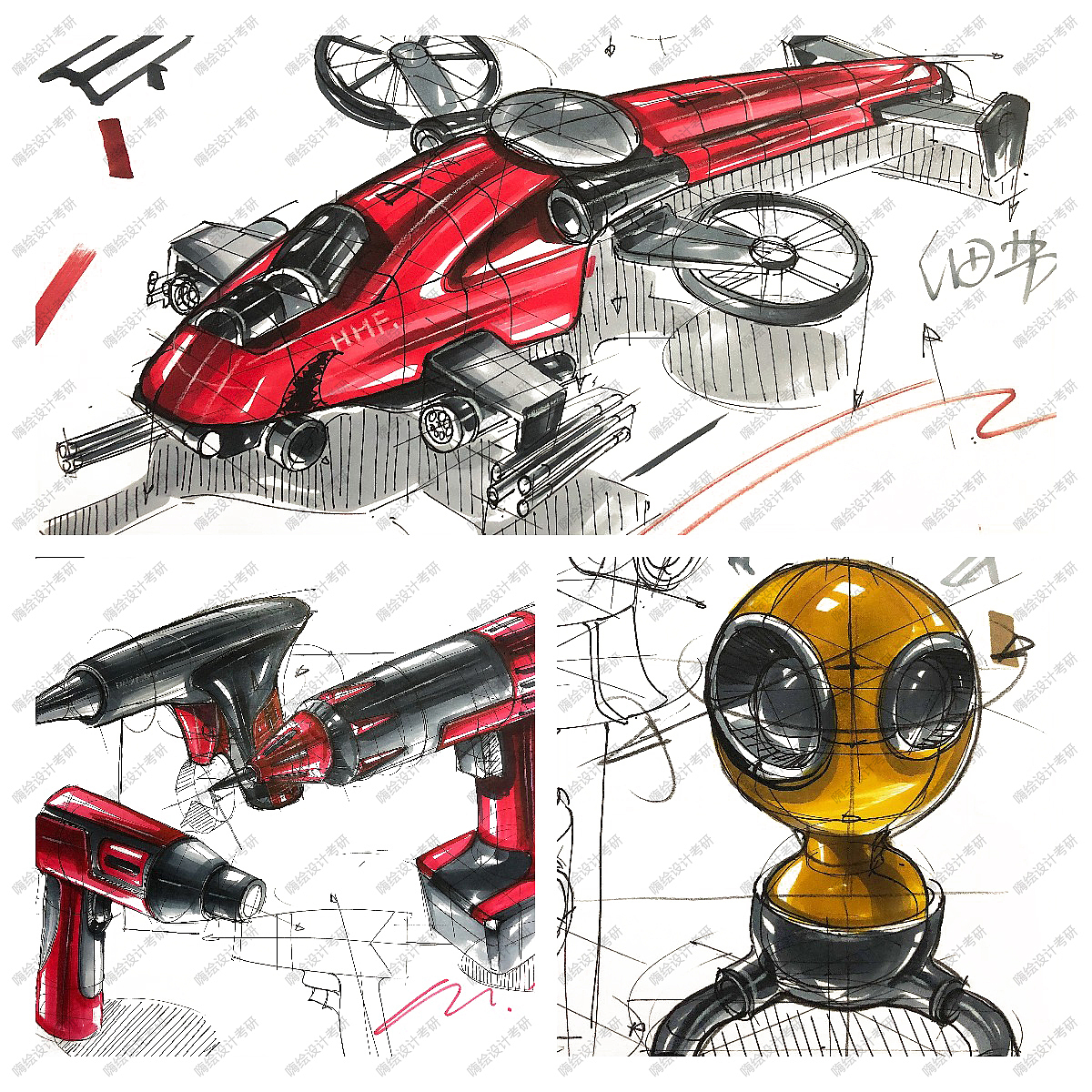 产品设计手绘与马克笔技法表现案例（图ZMTg0MTc4OTEy） - 其他工业/产品 - 站酷设计师黄飒Sketch原创素材 - 站酷ZCOOL