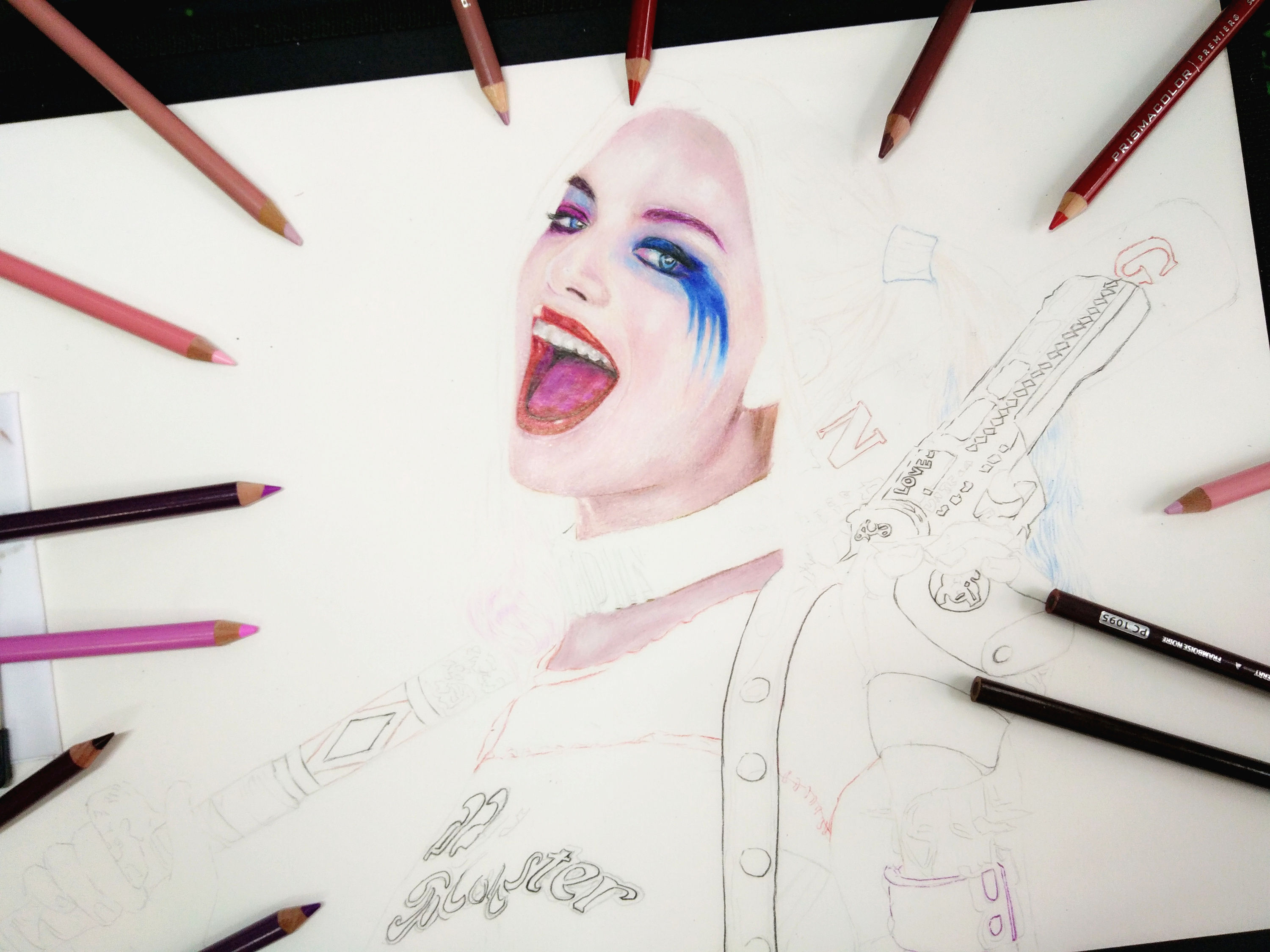 彩铅自杀小队小丑女