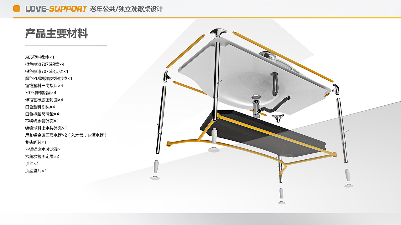 LOVE-SUPPORT 老年公共/獨(dú)立洗漱桌設(shè)計(jì)（圖ZNTc2NTg4Njg=） - 生活用品 - 站酷設(shè)計(jì)師沒(méi)有蛀牙X原創(chuàng)素材 - 站酷ZCOOL