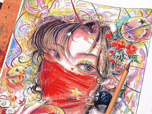 圣诞原创手绘插画