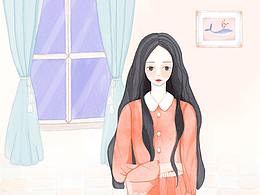 水彩少女