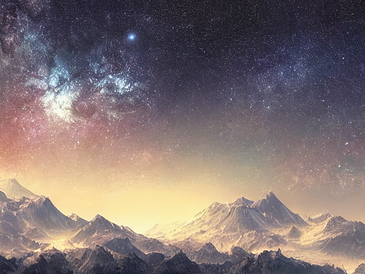 #AI创作实验室#山顶的星空,风景