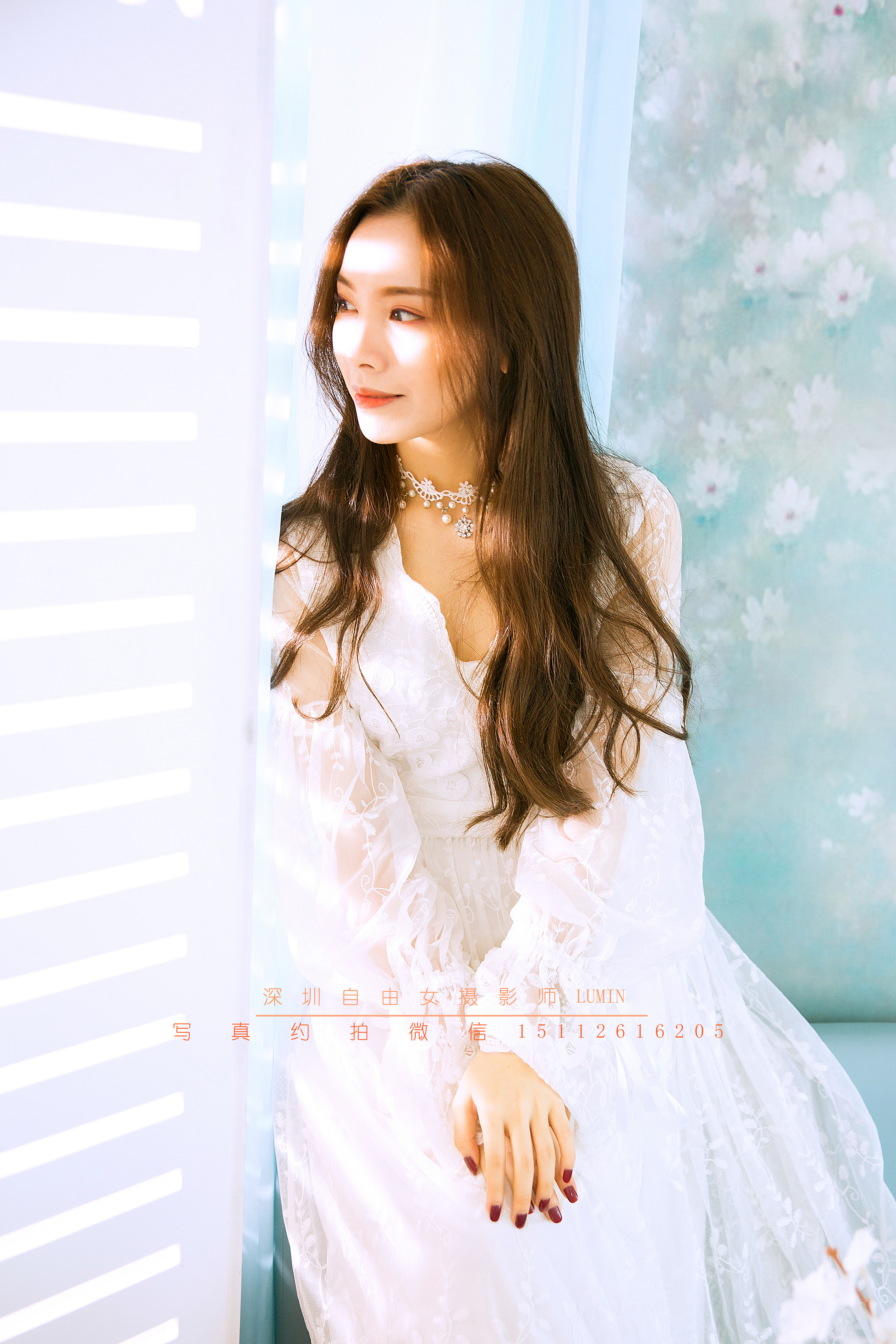 唯美写真 清新白色长裙