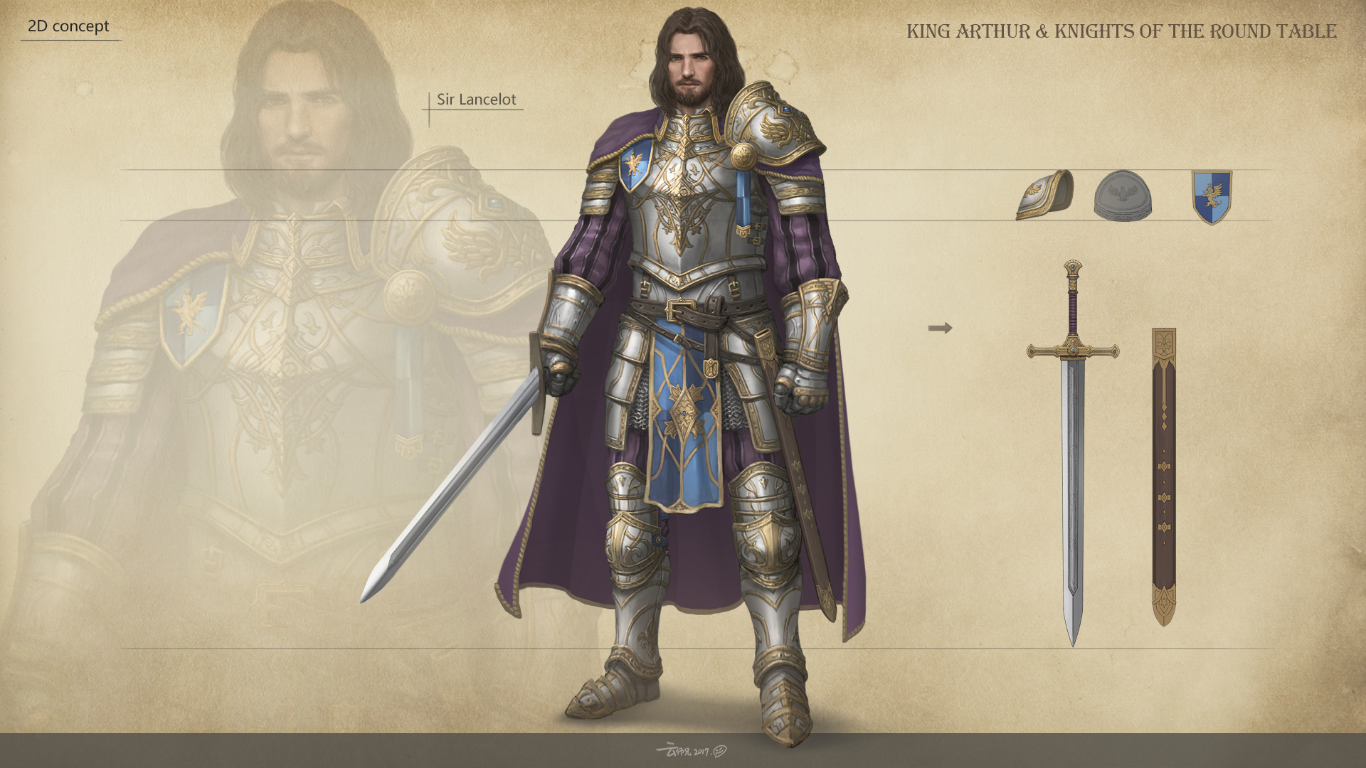 一组欧美写实角色原画