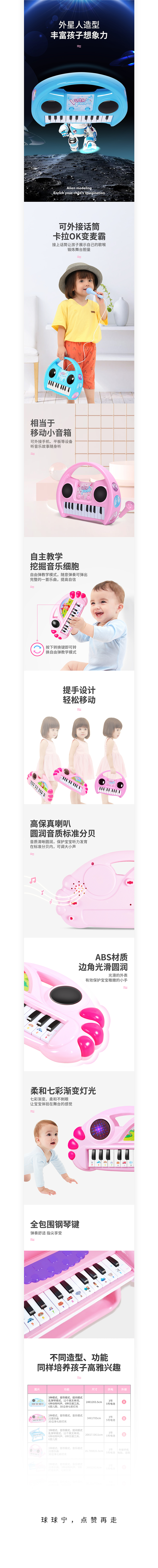 六款儿童电子琴玩具集合成一条详情页（图ZMTc1NTQ2MDAw） - 电商 - 站酷设计师林致渠原创素材 - 站酷ZCOOL